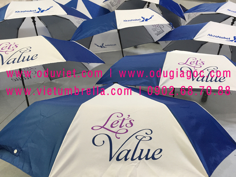 xưởng sản xuất ô dù cầm tay in logo quảng cáo